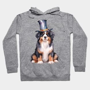 Watercolor Bernese Mountain Dog in Magic Hat Hoodie